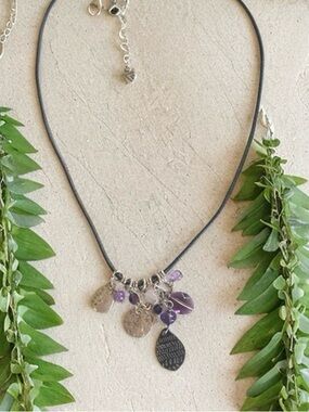 Silpada Sterling and Amethyst “cha-cha”Necklace N1788